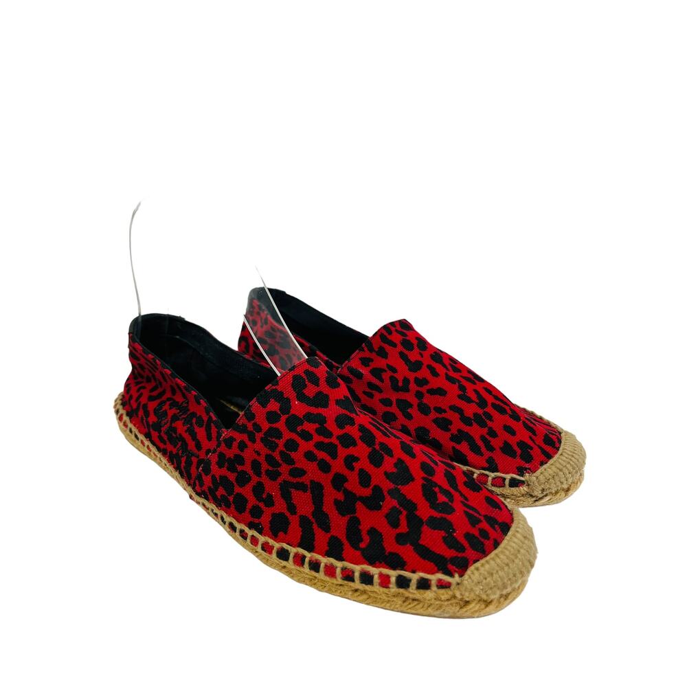 Saint Laurent Red Leopard Canvas Print Embroidere… - image 2